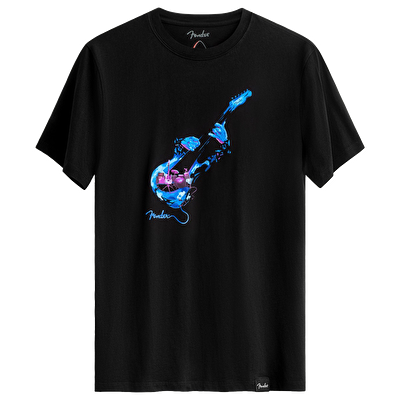 KAFT X FENDER X ZUHAL Neon Stage - Tar - Tasarım T-Shirt - Unisex
